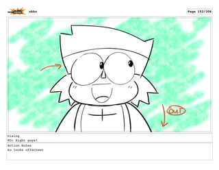 Dialog
KO: Right guys?
Action Notes
ko looks offscreen
okko Page 152/306
 