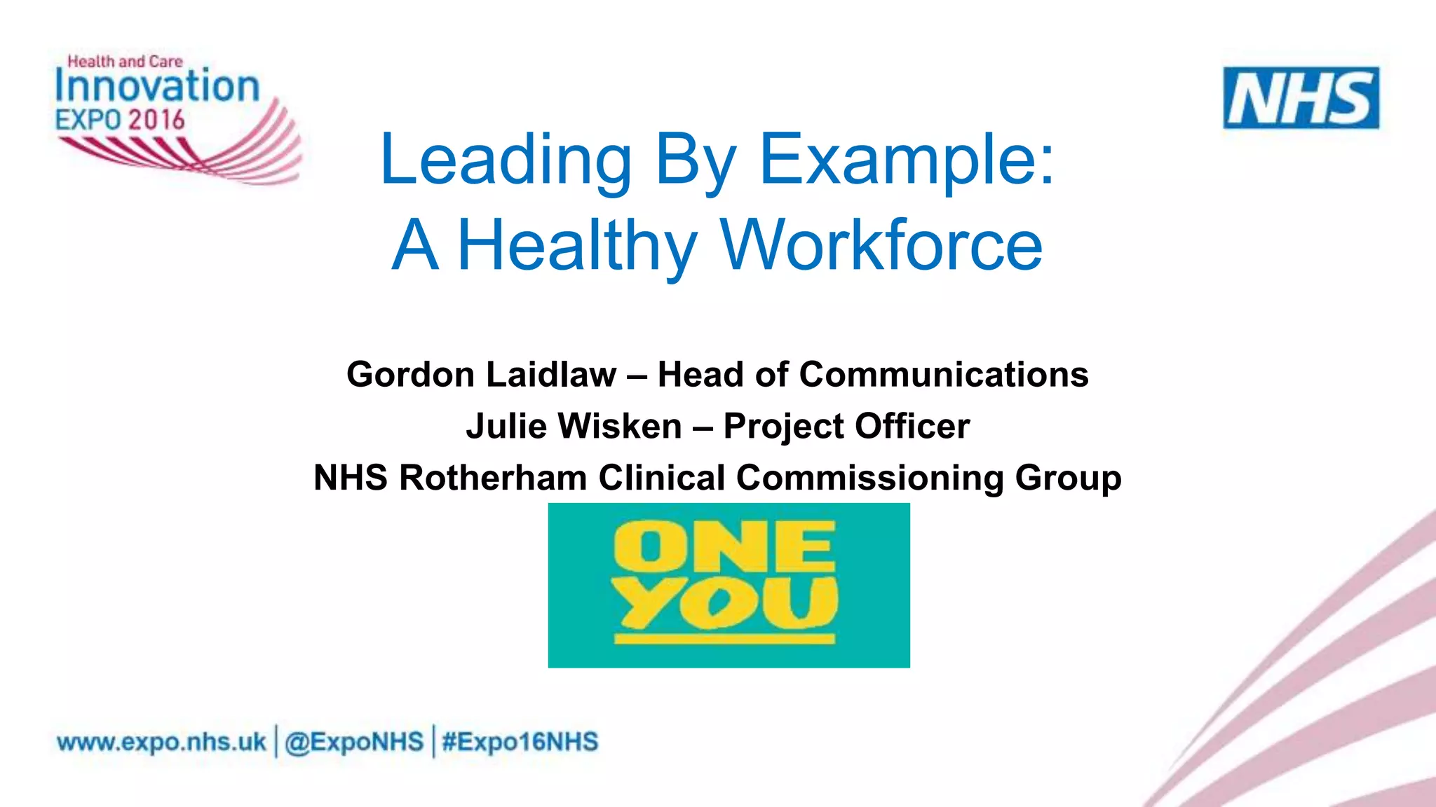 NHS Health and Wellbeing Workshop | PPTX