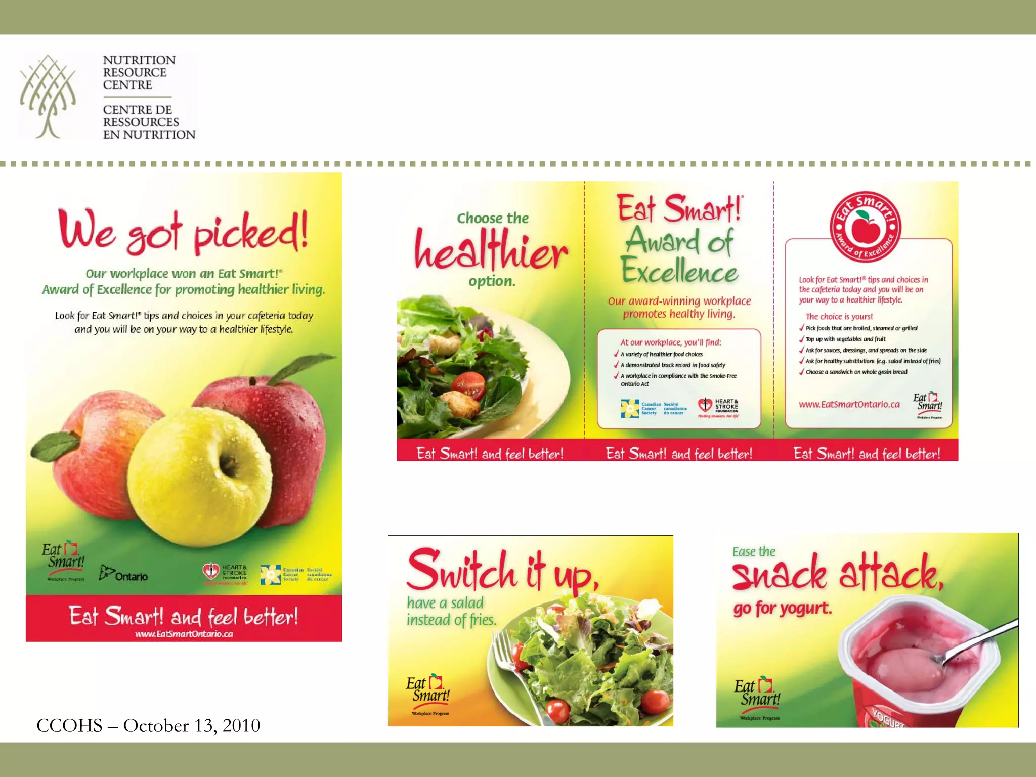 CCOHS – October 13, 2010
 