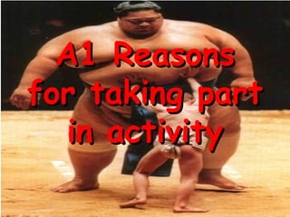 A1 Reasons
for taking part
   in activity
 