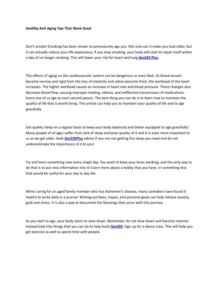 Healthy Anti Aging Tips That Work Greatodt - 