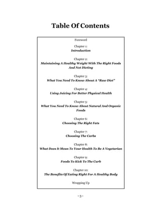 Healthy body with the right foods | PDF