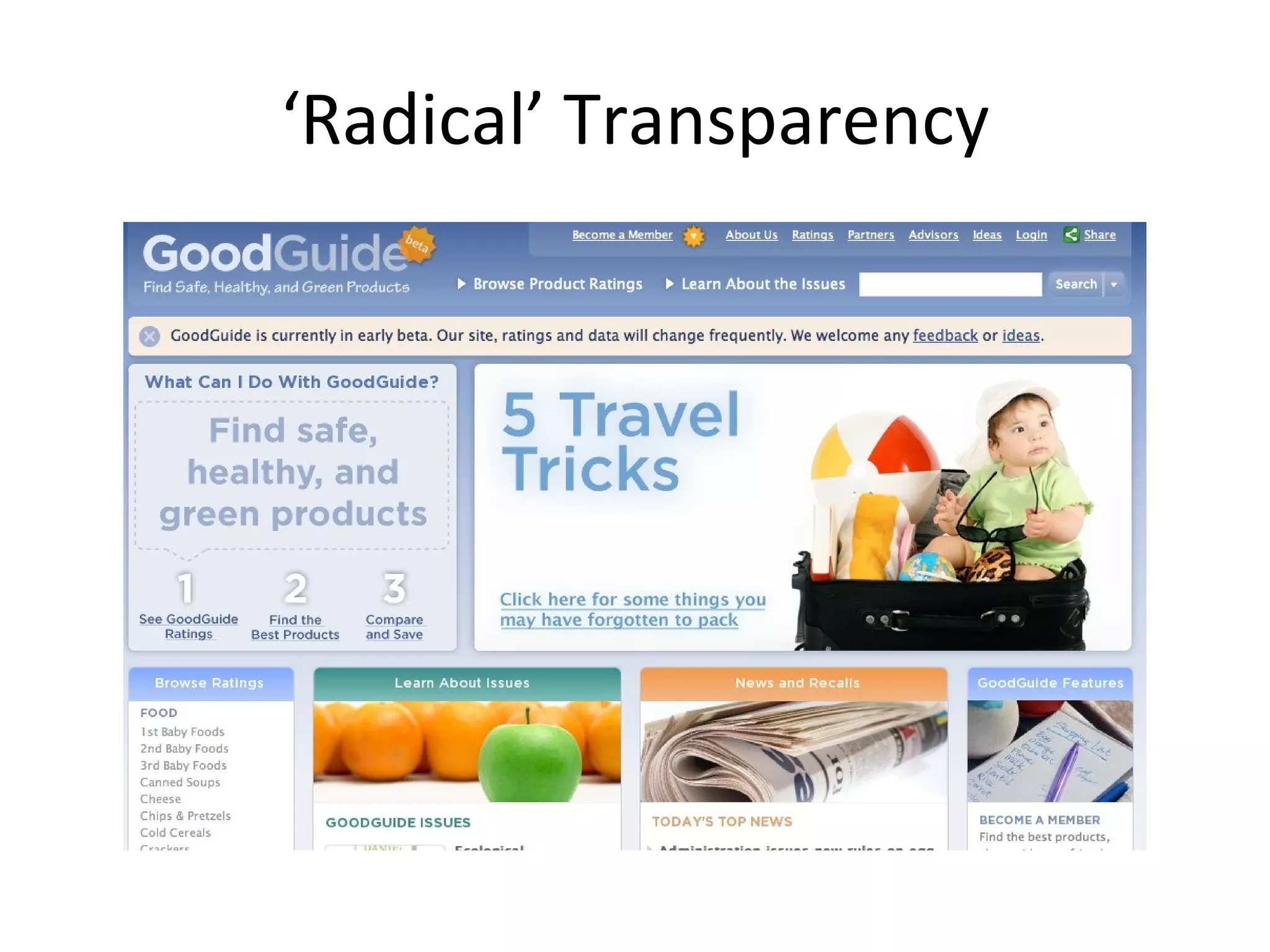 ‘ Radical’ Transparency 