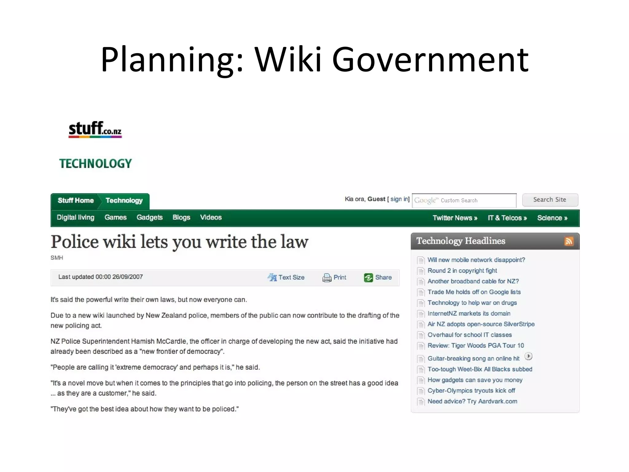 Planning: Wiki Government 