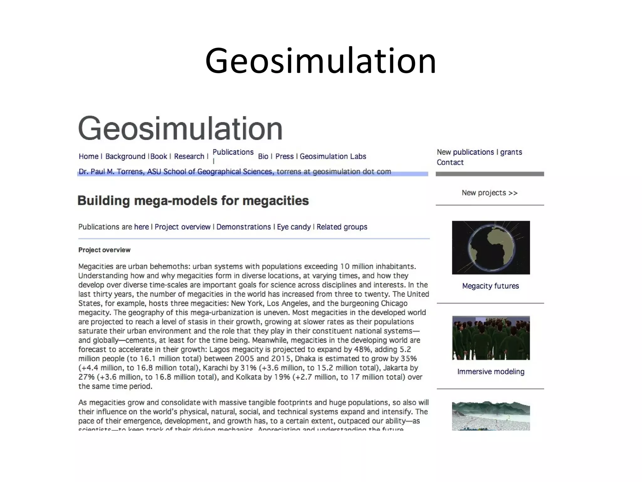 Geosimulation 