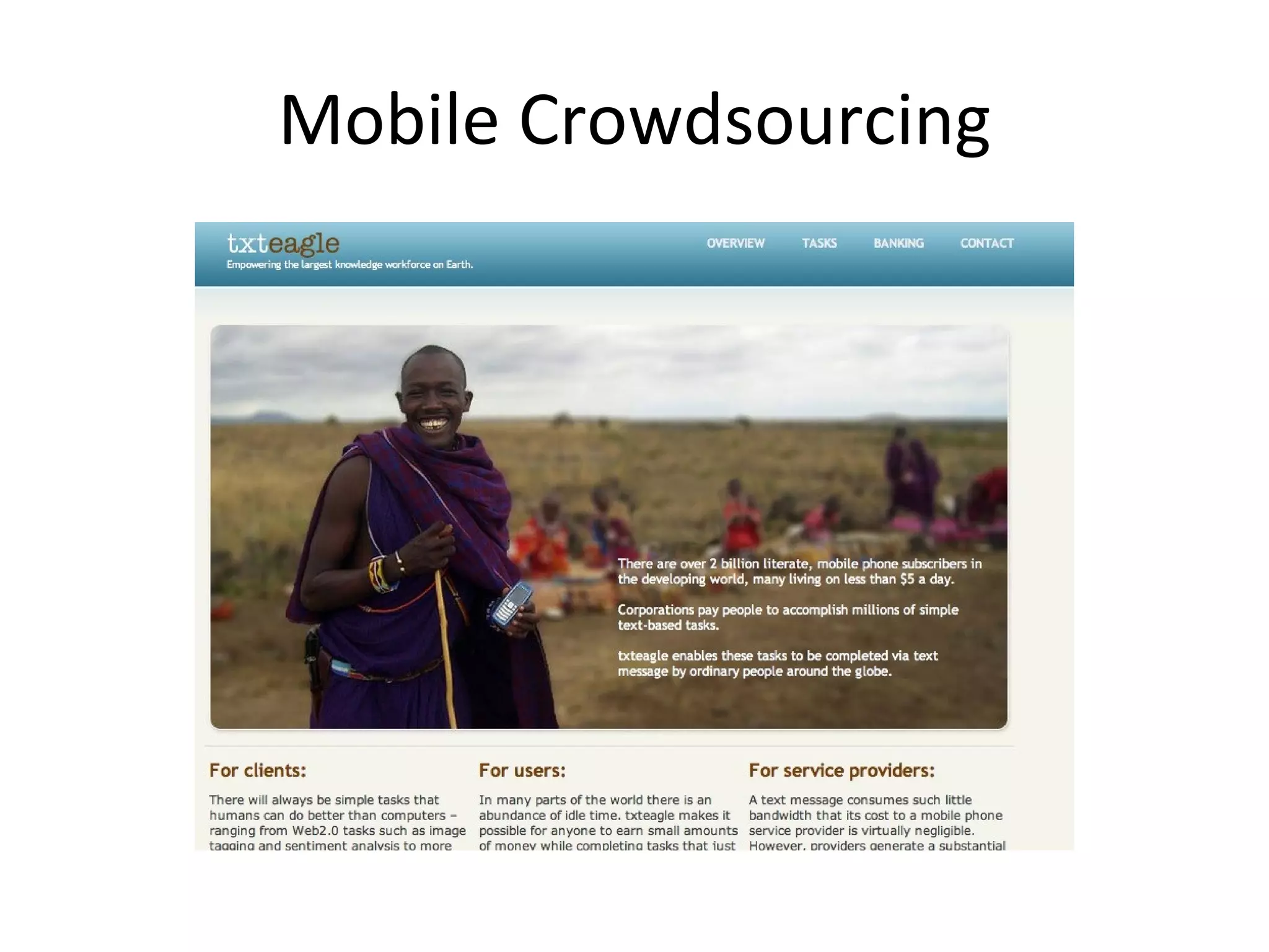 Mobile Crowdsourcing 