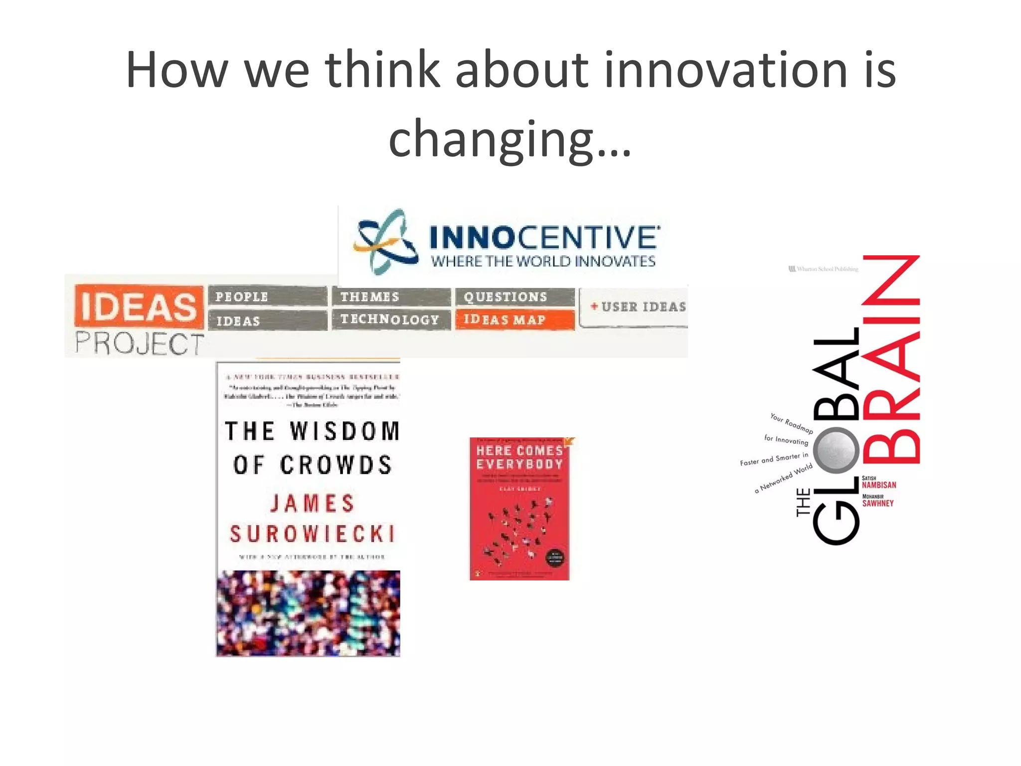 How we think about innovation is changing… 