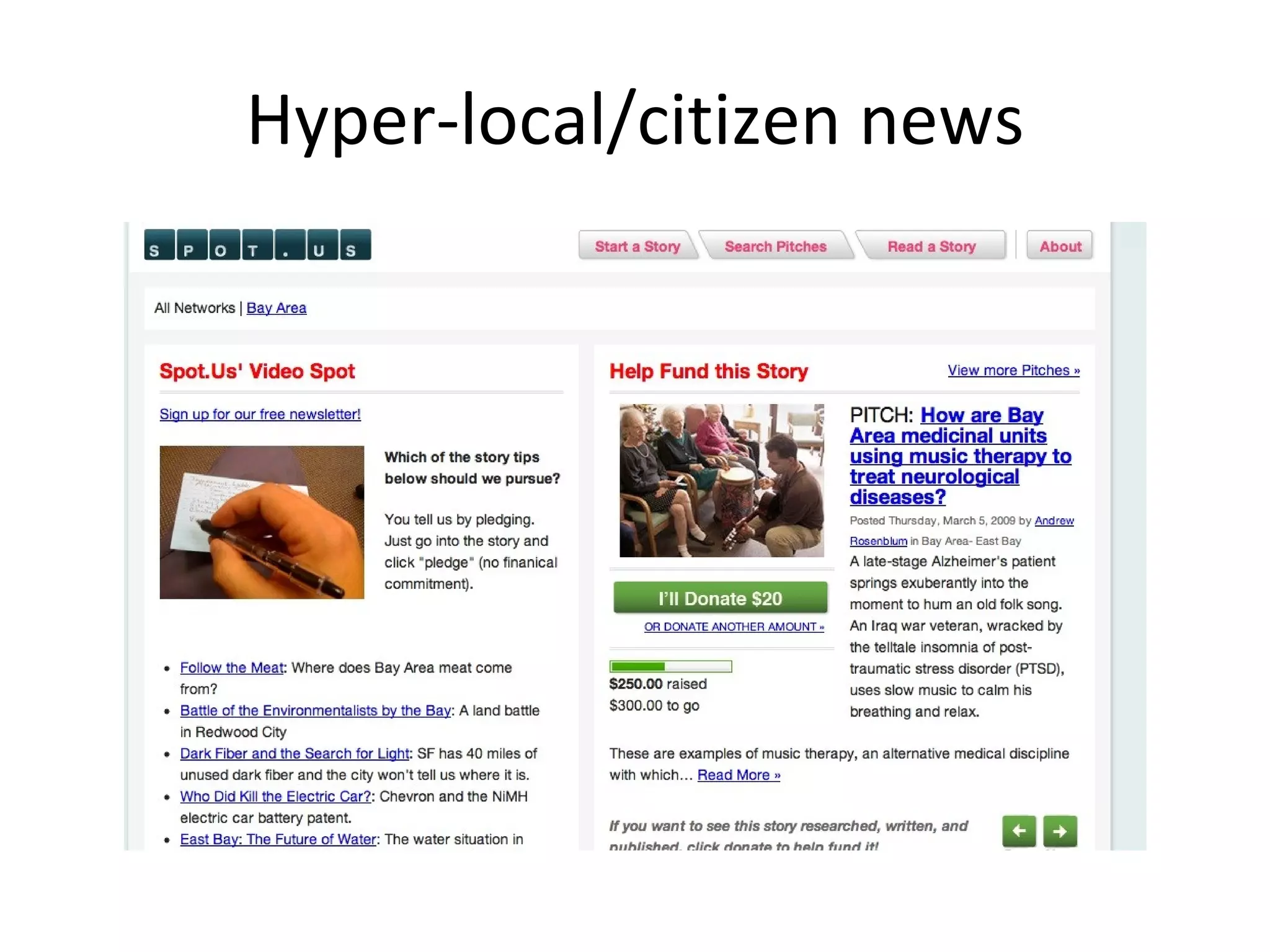 Hyper-local/citizen news 