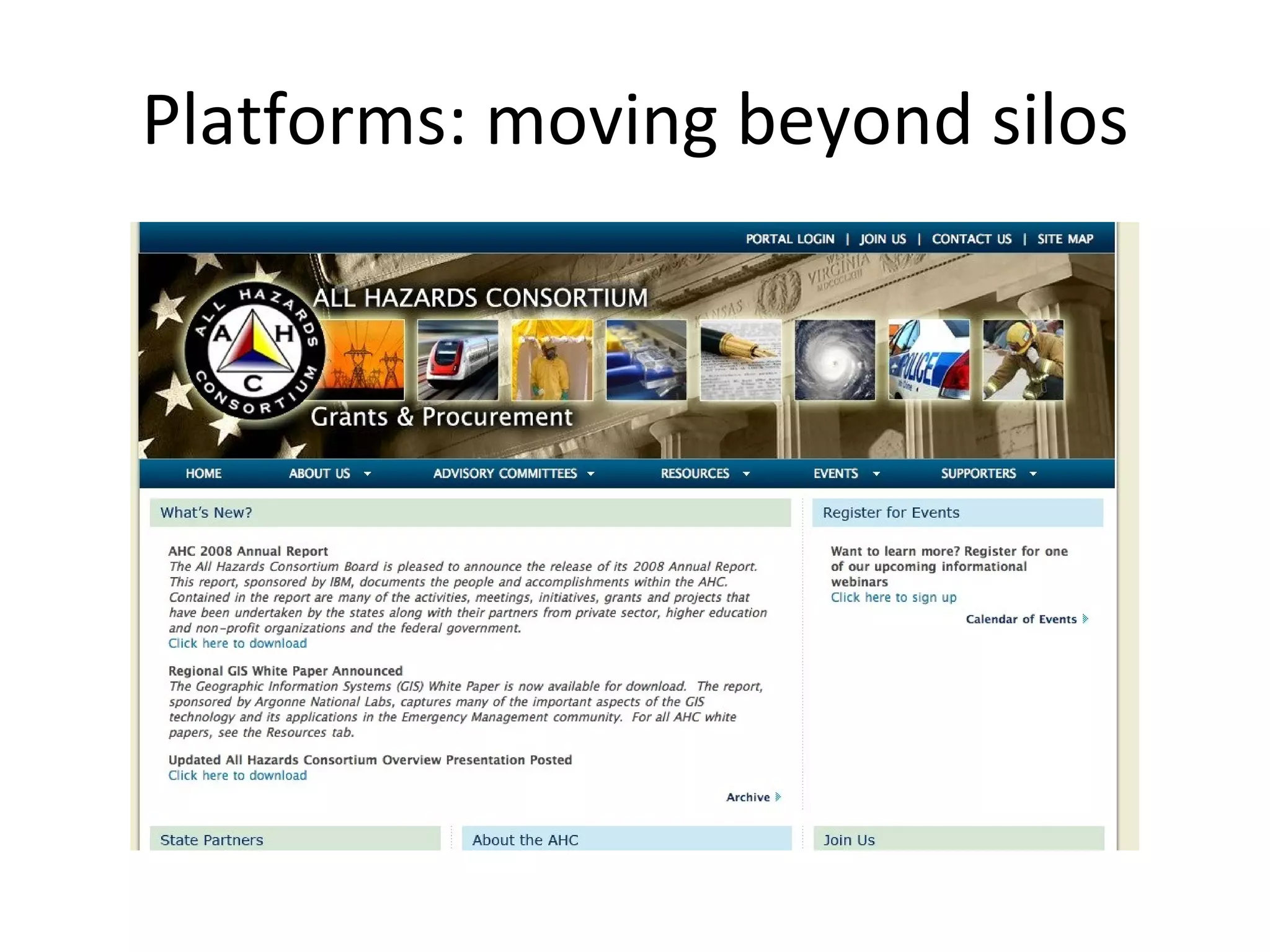 Platforms: moving beyond silos 