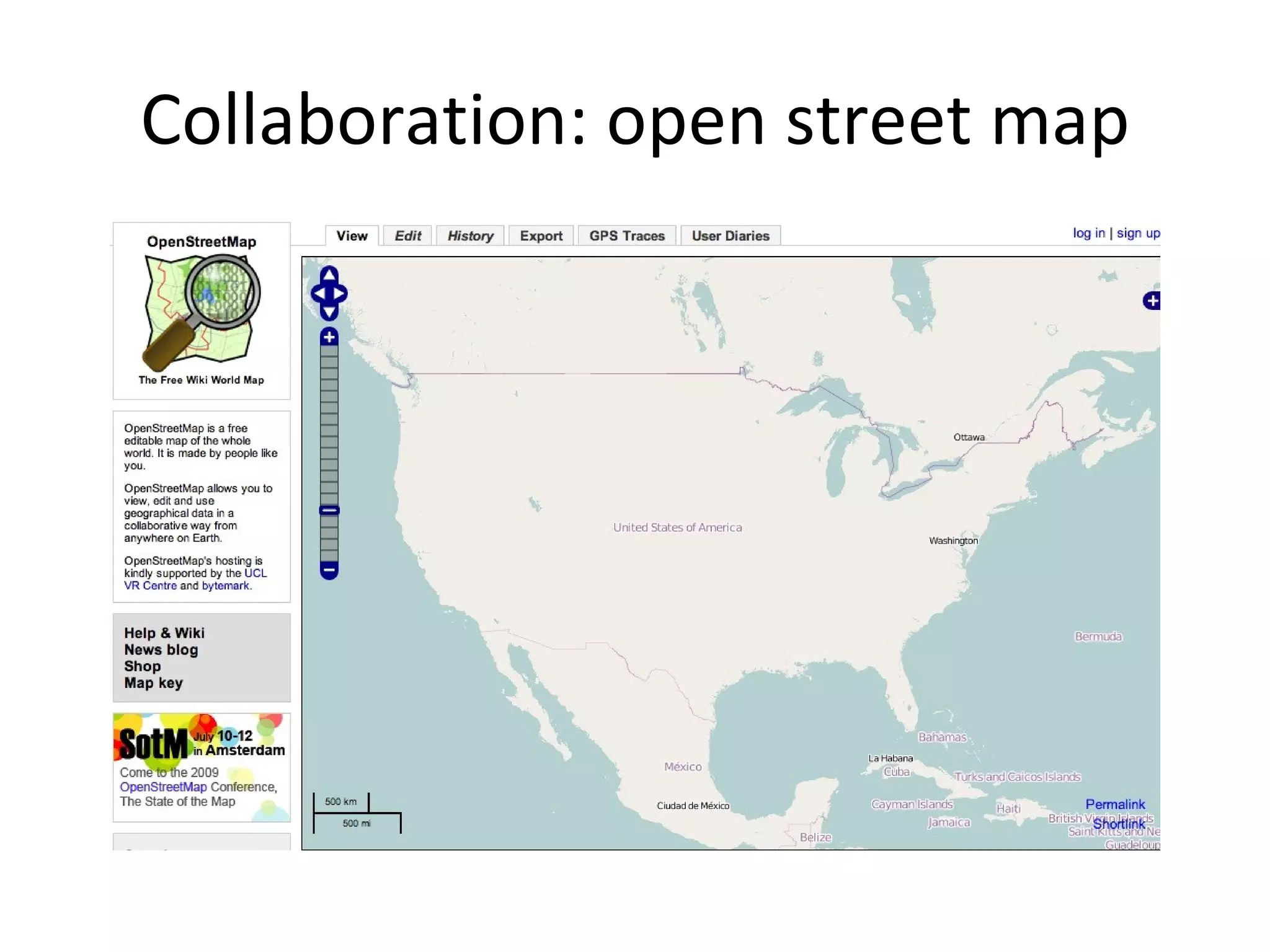 Collaboration: open street map 