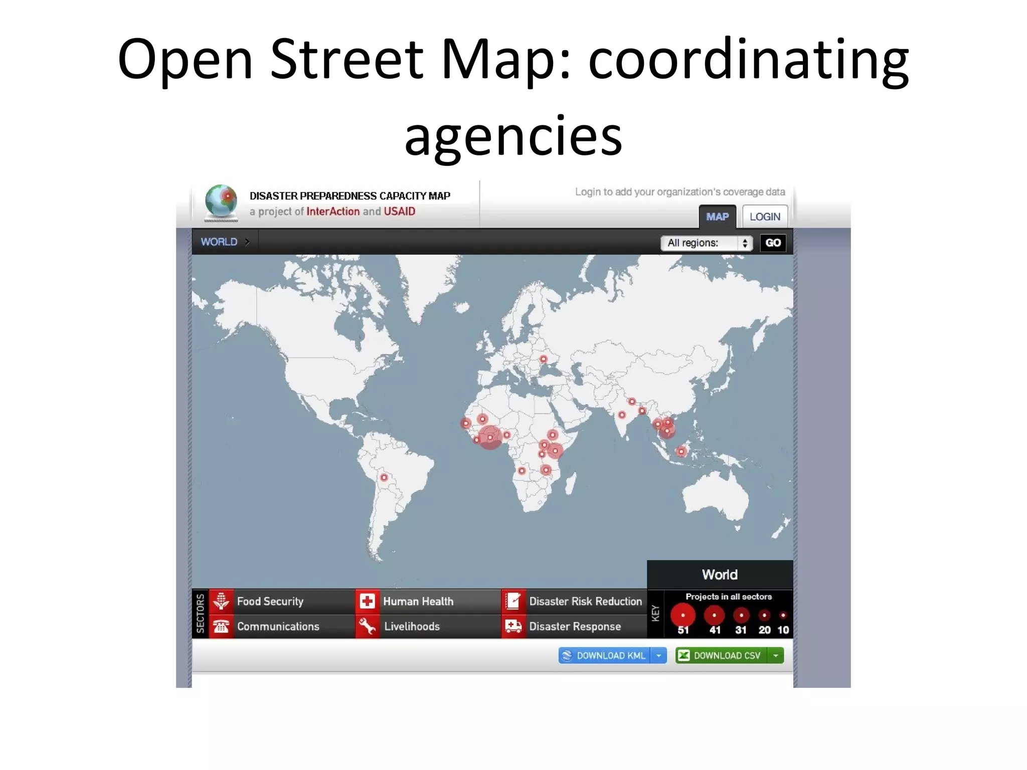 Open Street Map: coordinating agencies 
