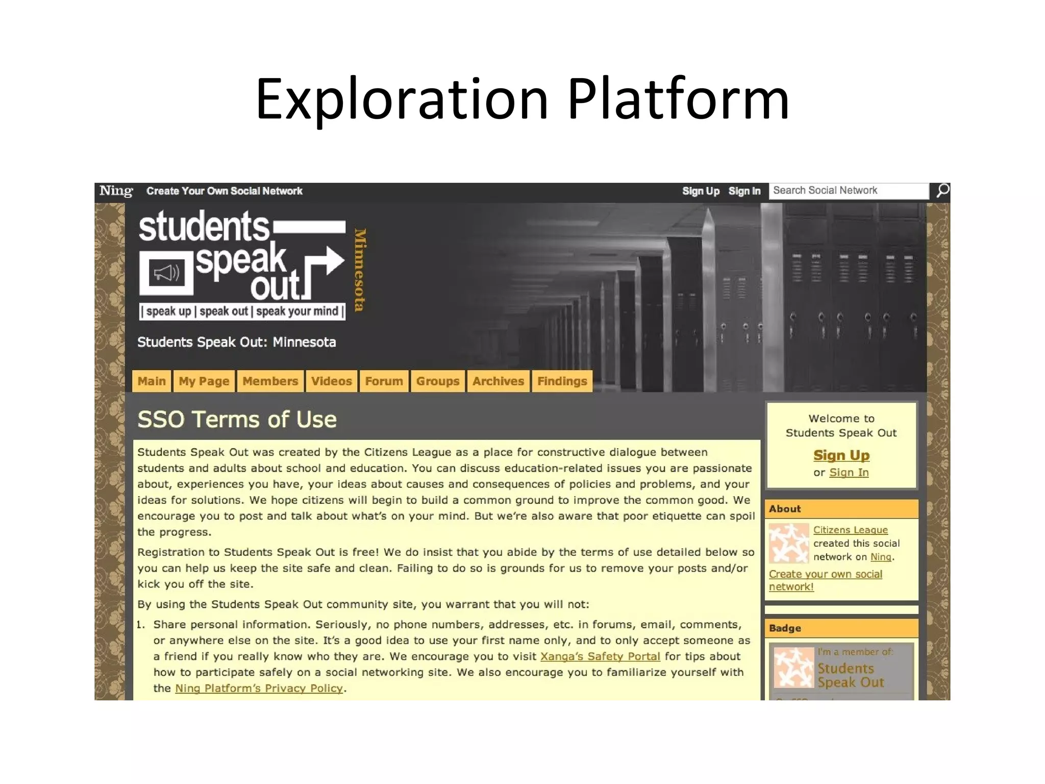 Exploration Platform 