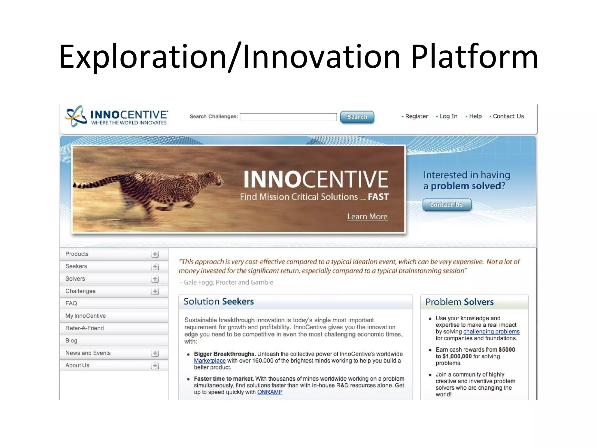 Exploration/Innovation Platform 