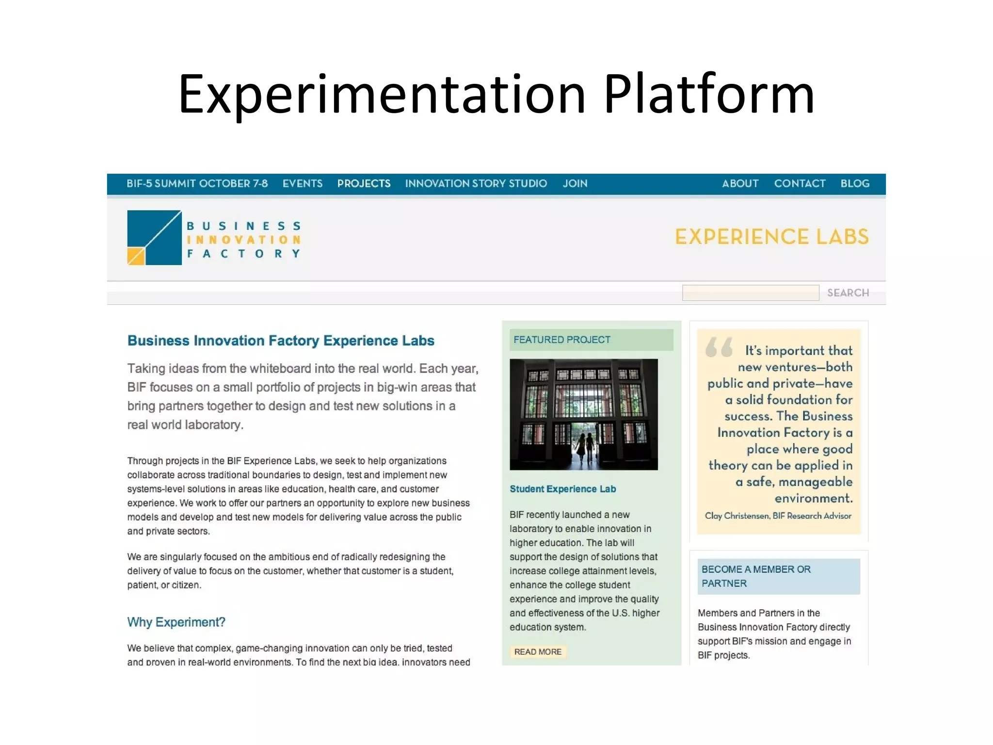 Experimentation Platform 