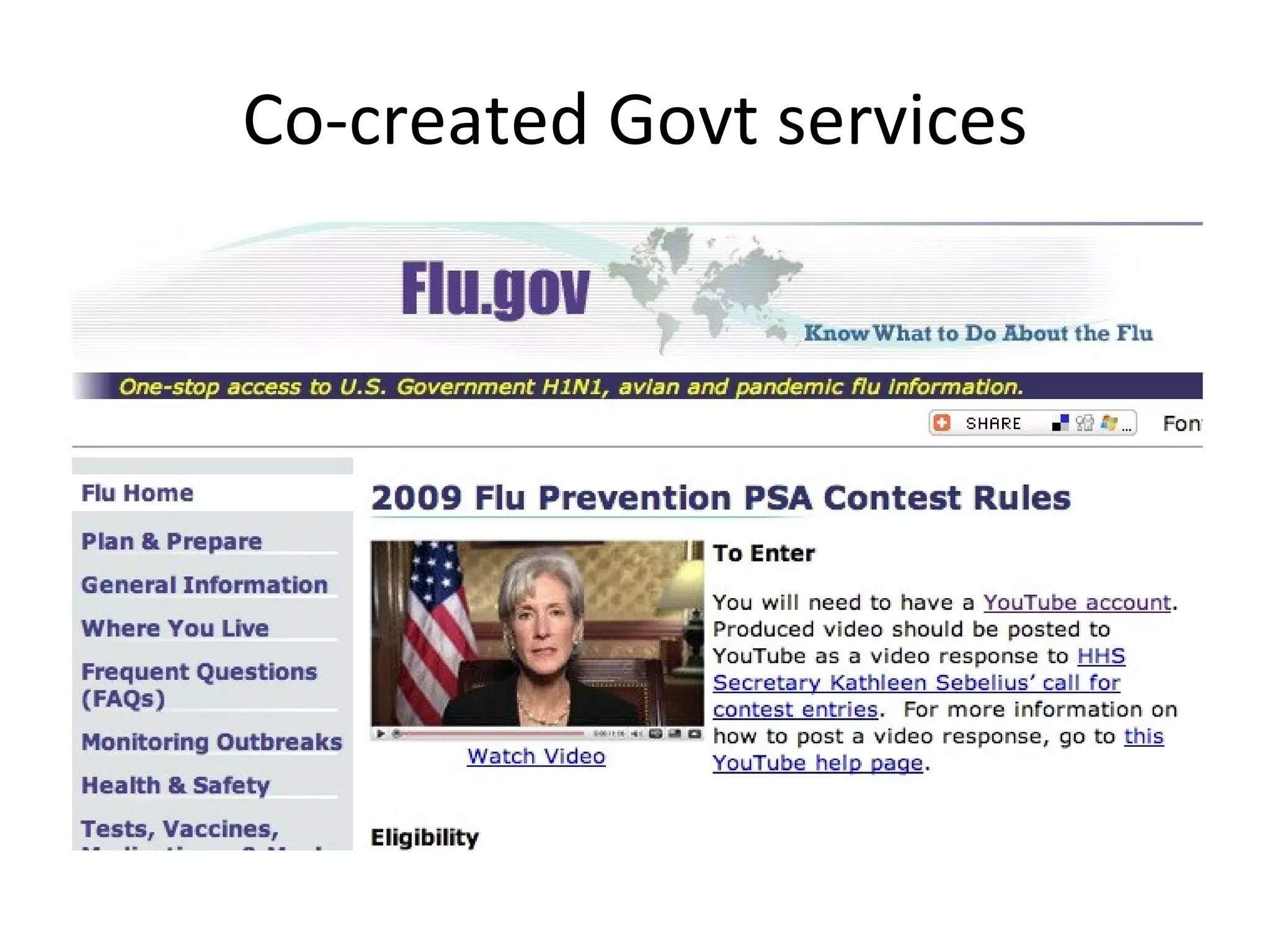 Co-created Govt services 