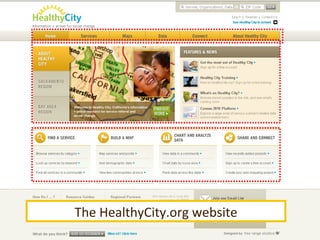The HealthyCity.org website 