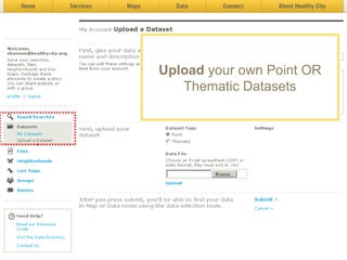 Upload  your own Point OR Thematic Datasets 