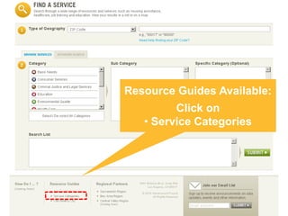 Your Turn:Find counseling services near your office (use address/intersection).Hint: Select Mental Health Care and Substance Abuse Services or use the KEYWORD SEARCH tab and type “counseling”