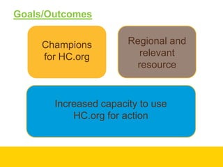 Regional Partners:“EYES/EARS” ON THE GROUND