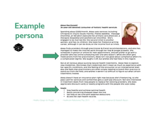 Healthy Design for People ◦ Healthcare Refactored, May 2014 ◦ Lorraine Chapman  Elizabeth Bacon	

 