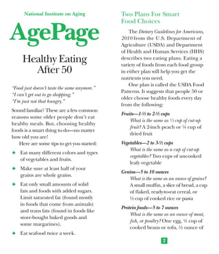 Healthy Eating for Those 50 and Over | PDF