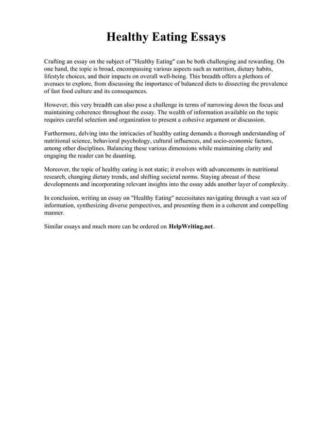 Healthy Eating Essays.pdf