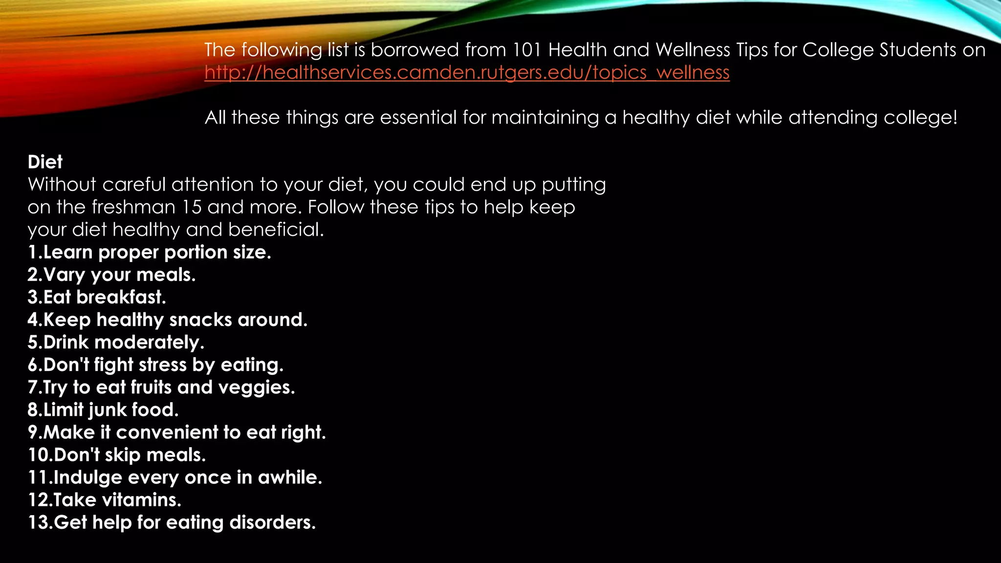 Healthy Eating For College Students