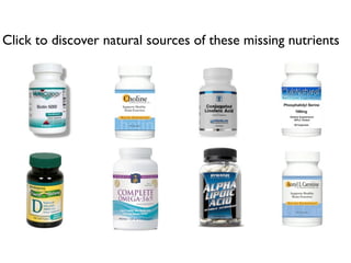 Click to discover natural sources of these missing nutrients
 