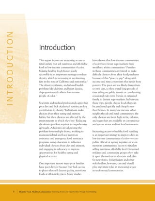 Healthy Food, Healthy Communities: Improving Access and Opportunities | PDF
