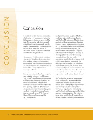 Healthy Food, Healthy Communities: Improving Access and Opportunities | PDF