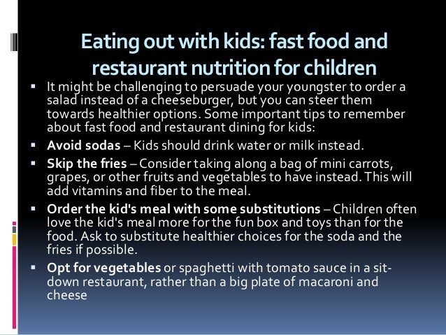 Healthy Food Habits in Children
