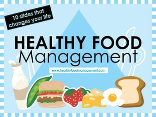 10 slides that changes your life HEALTHY FOOD Management www.healthyfoodmanagement.com 