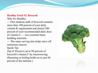 Healthy foods | PPTX