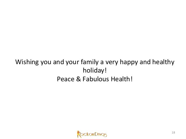 How To Have A Healthy Holidays Season!
