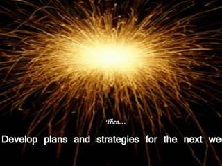 –Then… 
–Develop plans and strategies for the next week  