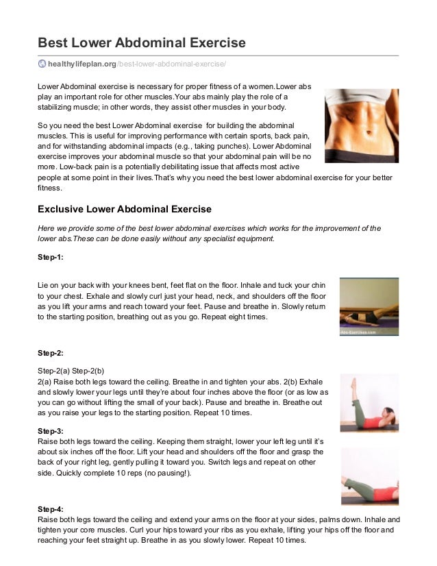 Best Lower Abdominal Exercise