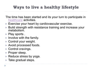 Healthy Lifestyle | PPTX