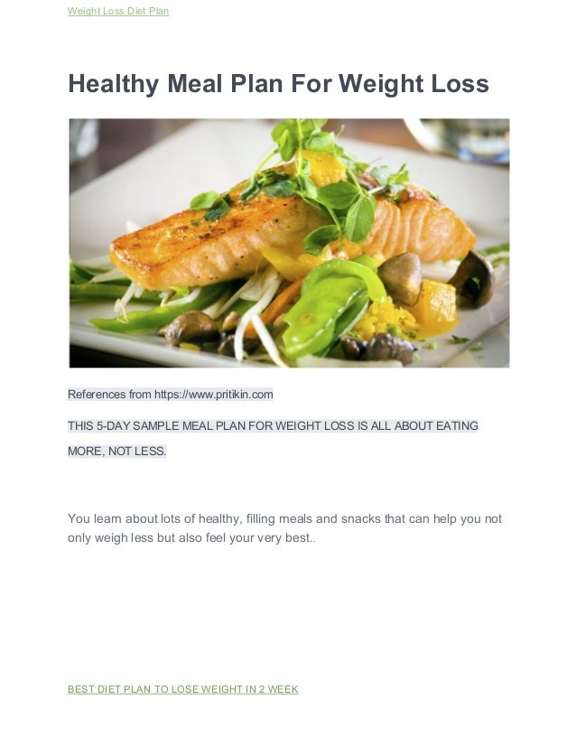 Healthy Meal Plan For Weight Loss Healthy Meal Plan For Weight Loss