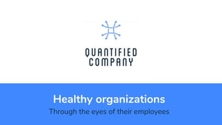 Healthy organizations
Through the eyes of their employees
 