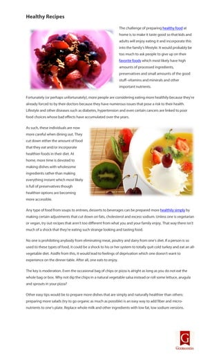 Healthy recipes | PDF