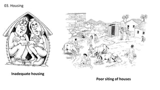 03. Housing
Inadequate housing
Poor siting of houses
 