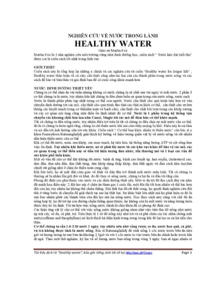 Nước và sức khỏe