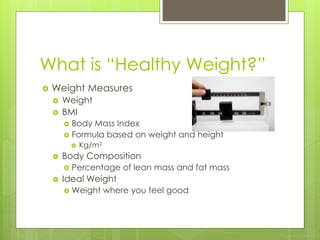 Healthy Weight Basics | PPTX