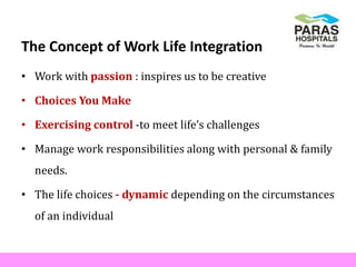 Healthy work life integration