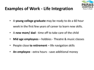Healthy work life integration