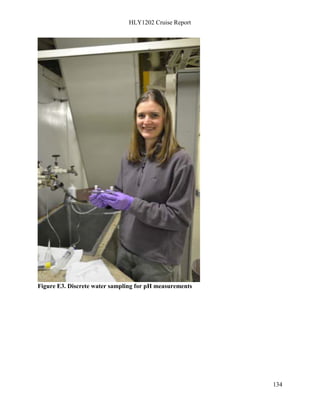 HLY1202 Cruise Report
134
Figure E3. Discrete water sampling for pH measurements
 