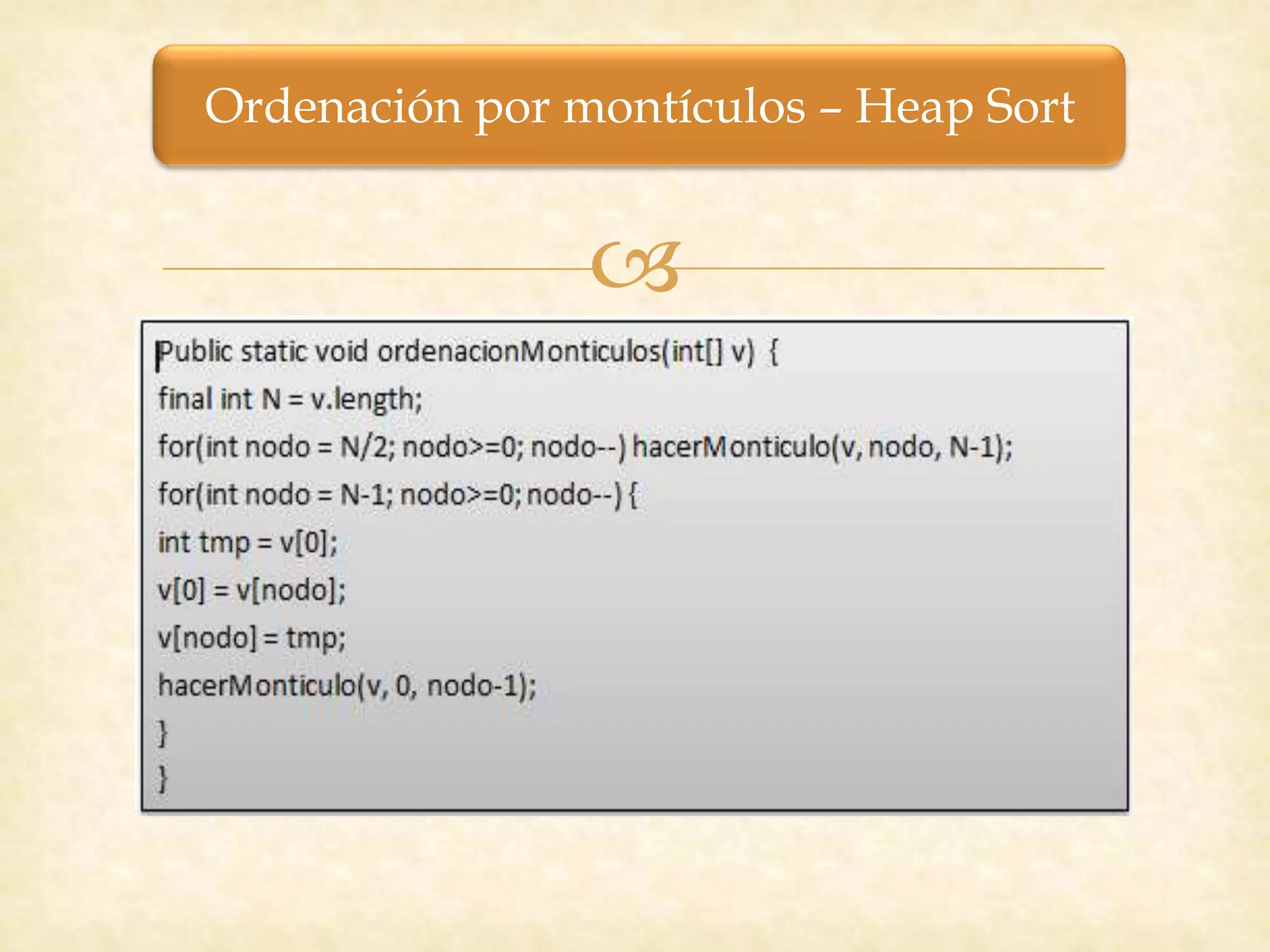 Ordenación por montículos – Heap Sort


                
 