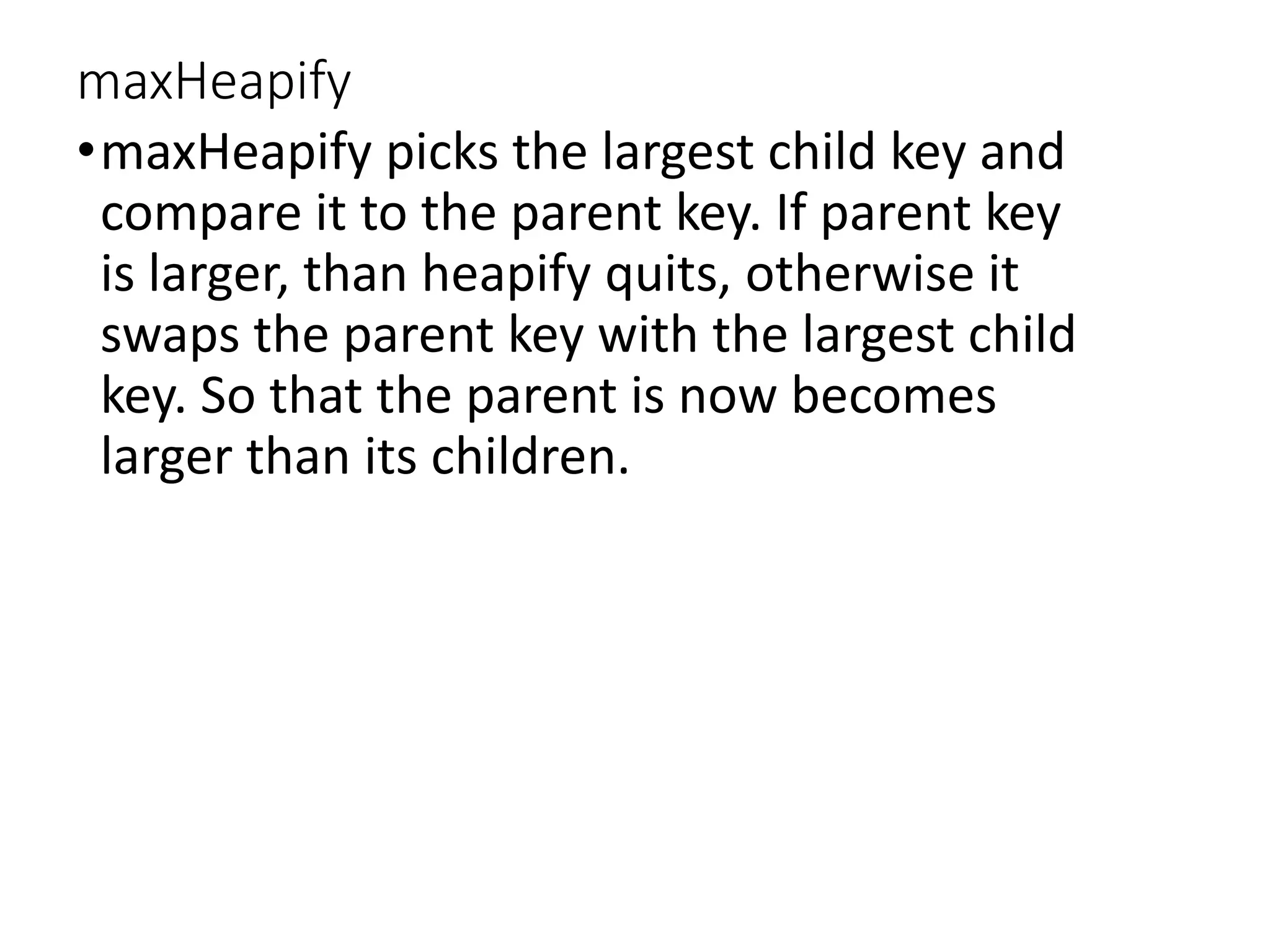 Heap Sort || Heapify Method || Build Max Heap Algorithm