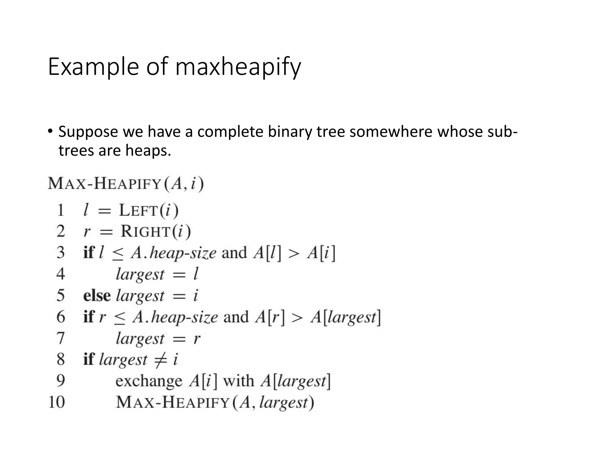 Heap Sort || Heapify Method || Build Max Heap Algorithm