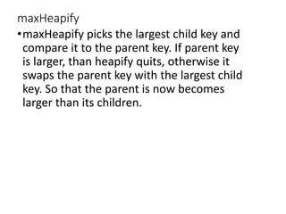Heap Sort || Heapify Method || Build Max Heap Algorithm